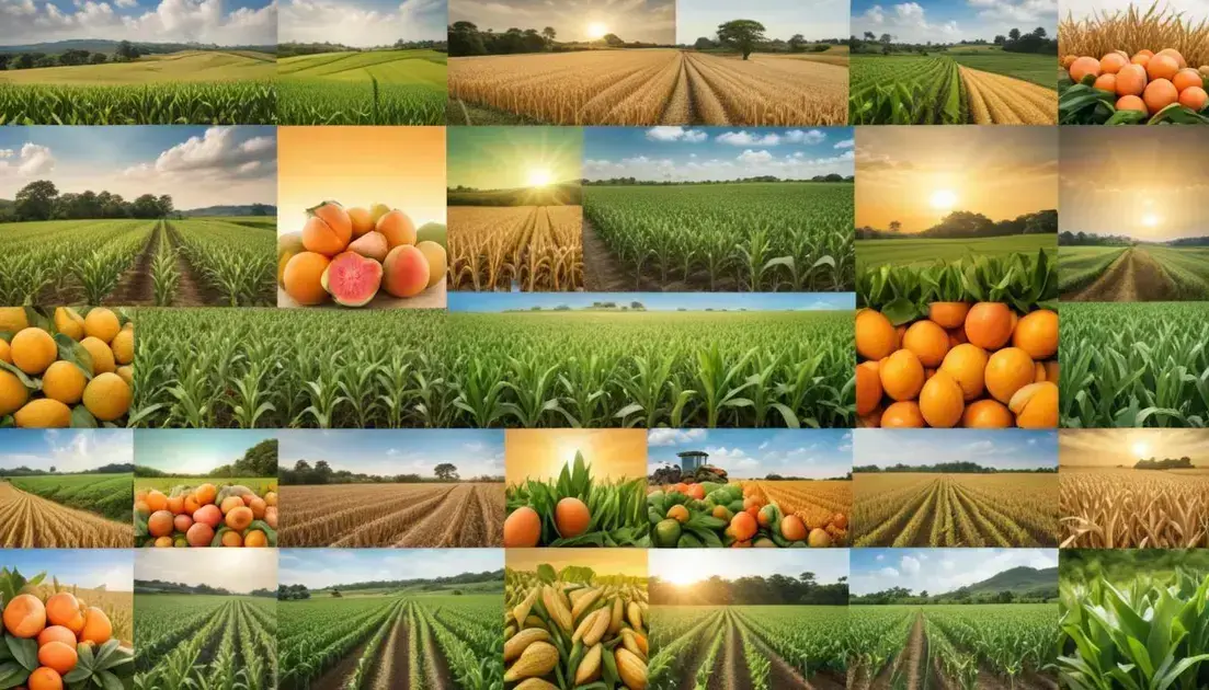 Cultivos mais comuns nas zonas agrícolas