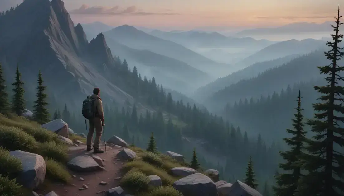 perdido na montanha