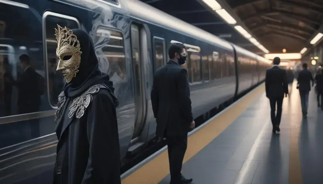 mascarado a viagem