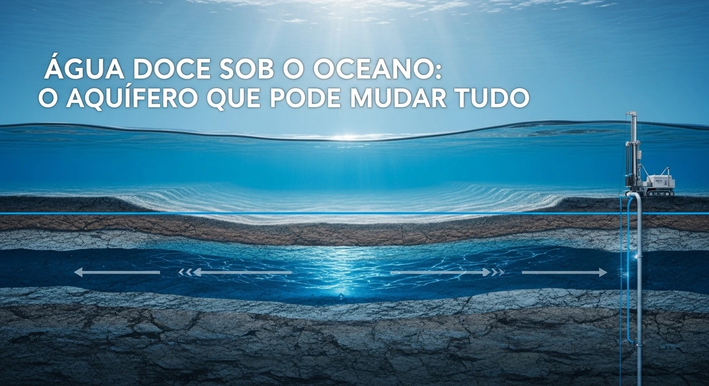 aquífero de água doce sob o oceano