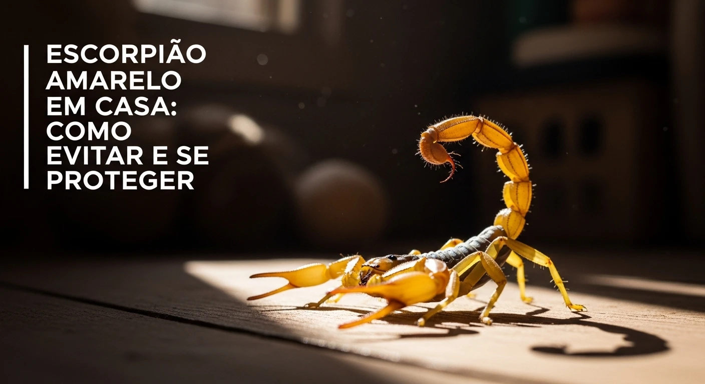 Escorpião Amarelo em Casa