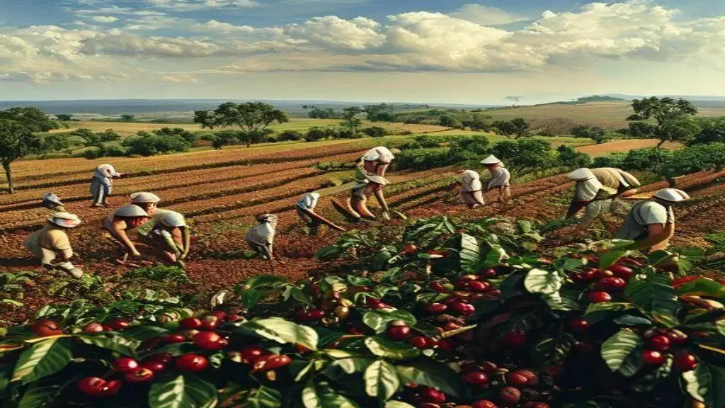 Colheita de café avança no Cerrado Mineiro, mas ainda está atrasada