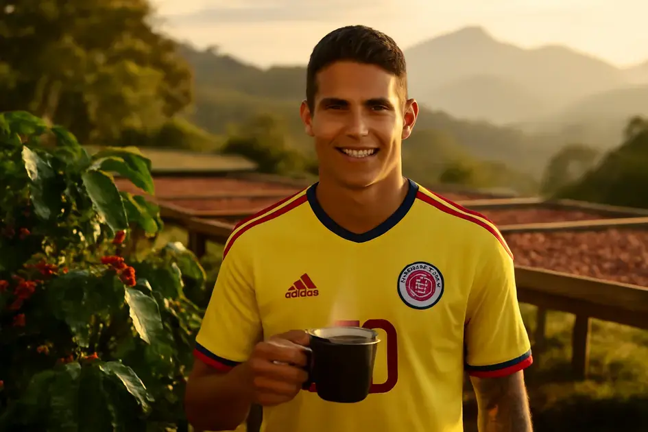 Craque da Colômbia, James Rodríguez vende café e lançou edição especial na Copa