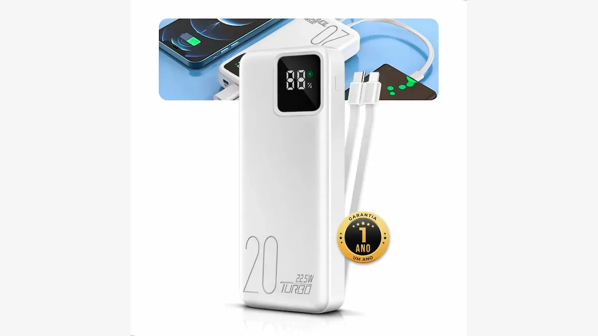 Carregador portátil power bank 20.000 mAh: guia de compra