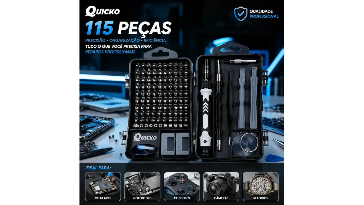 Chave de Precisão Magnética Profissional para Manutenção
