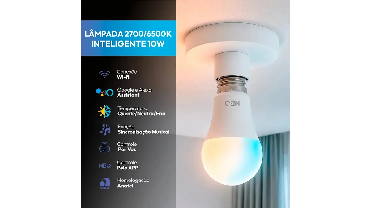 Lâmpada LED Pera Smart Inteligente: guia de compra 2026