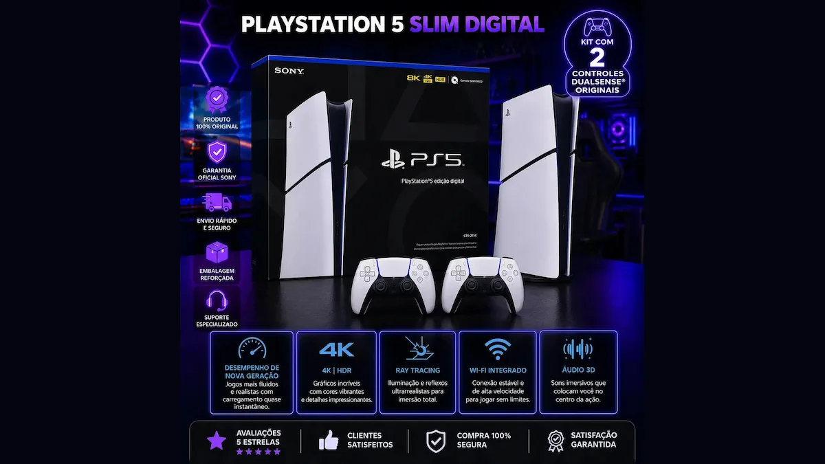 PlayStation Slim Digital 825GB Branco: guia de compra completo